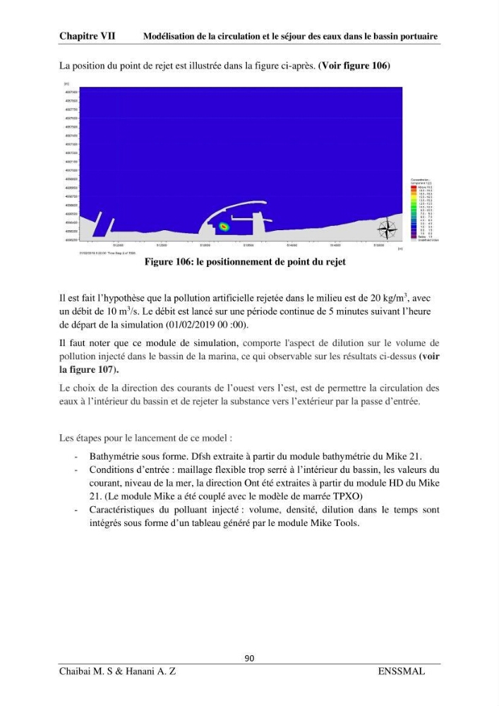 Modélisation hydrodynamique et étude d’agitation: (Cas de la Marina Bay D’Alger)