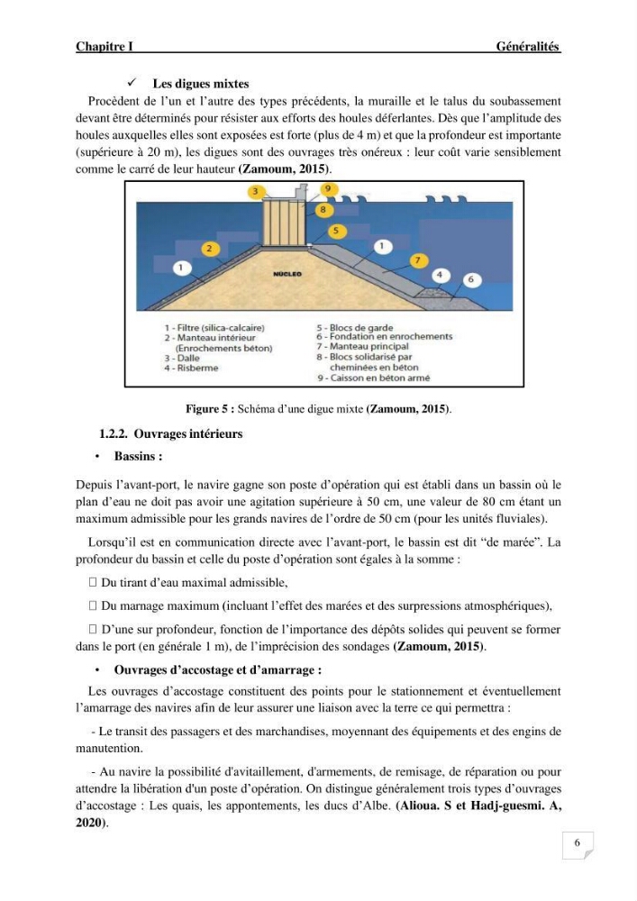 Modélisation de l\'agitation des vagues dans le port d\'Alger: application du modèle Telemac