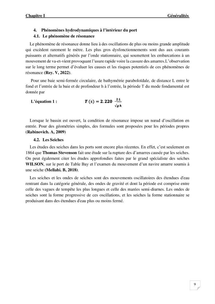 Modélisation de l\'agitation des vagues dans le port d\'Alger: application du modèle Telemac