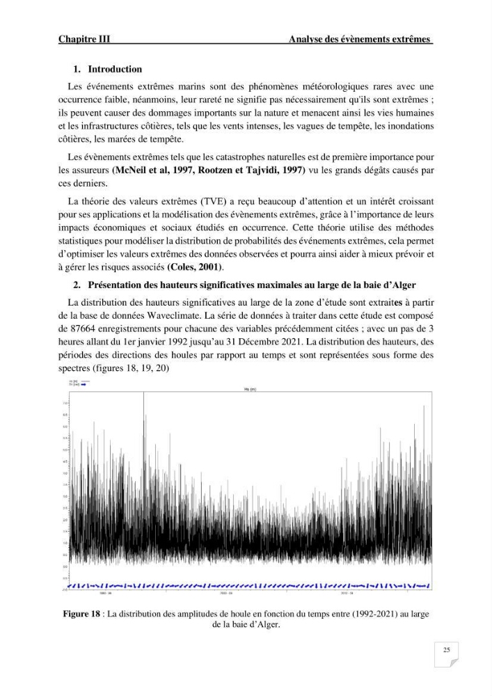 Modélisation de l\'agitation des vagues dans le port d\'Alger: application du modèle Telemac