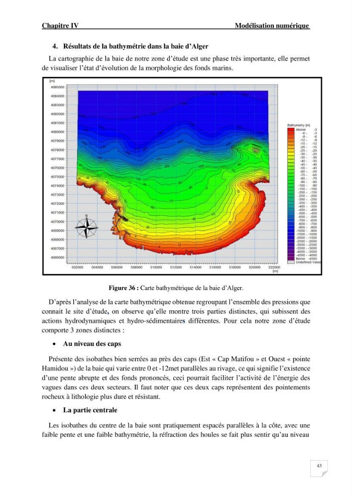 Modélisation de l\'agitation des vagues dans le port d\'Alger: application du modèle Telemac