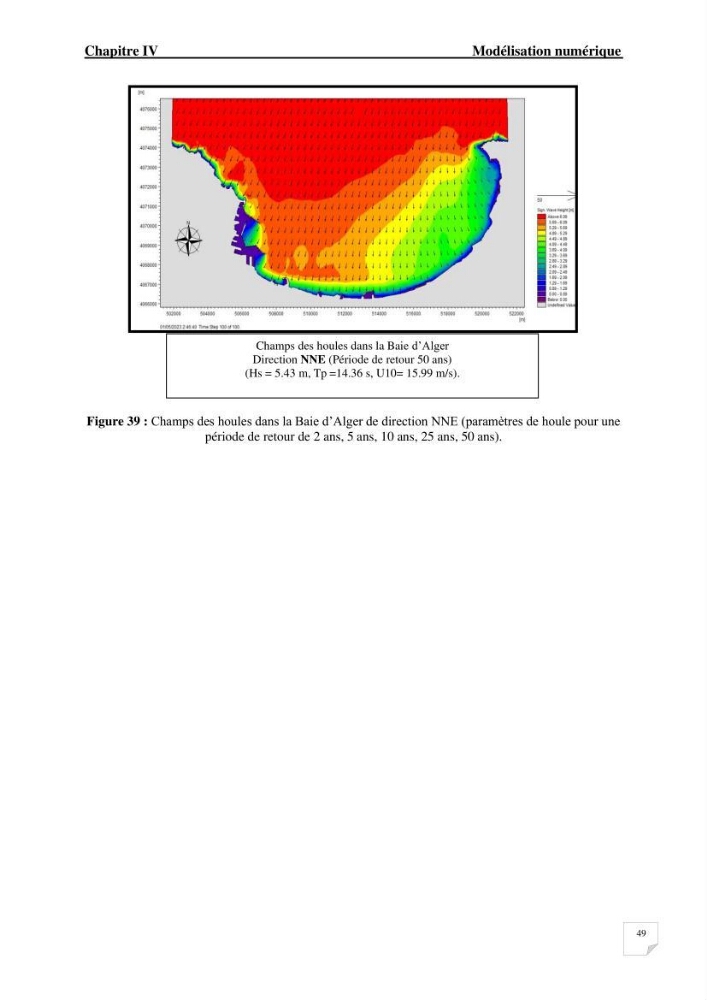 Modélisation de l\'agitation des vagues dans le port d\'Alger: application du modèle Telemac