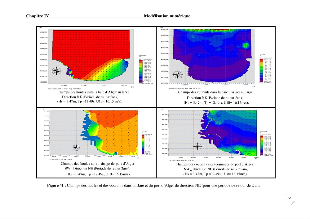 Modélisation de l\'agitation des vagues dans le port d\'Alger: application du modèle Telemac