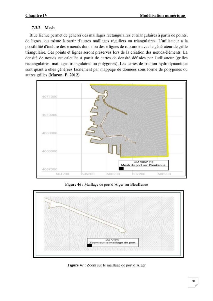 Modélisation de l\'agitation des vagues dans le port d\'Alger: application du modèle Telemac