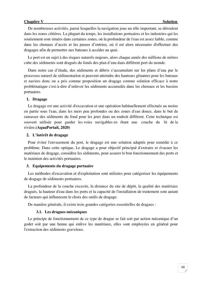 Modélisation de l\'agitation des vagues dans le port d\'Alger: application du modèle Telemac