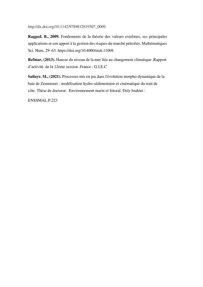 Modélisation de l\'agitation des vagues dans le port d\'Alger: application du modèle Telemac
