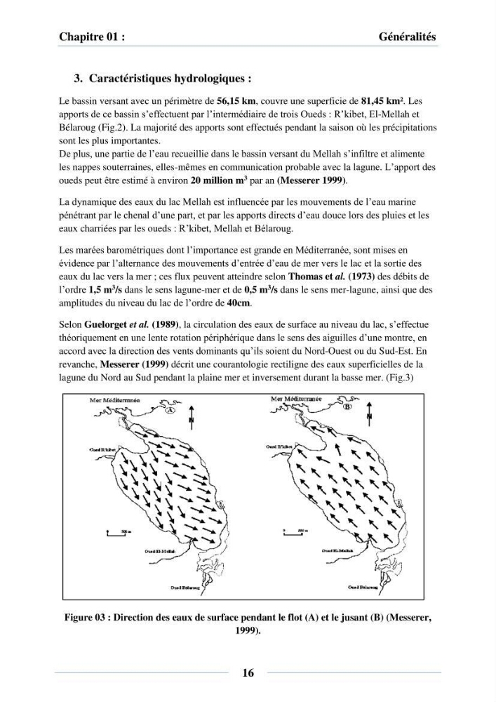 Dynamique des peuplements du Lac Mellah