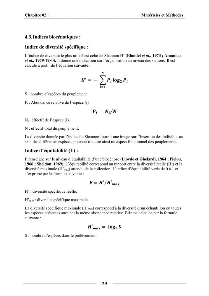 Dynamique des peuplements du Lac Mellah