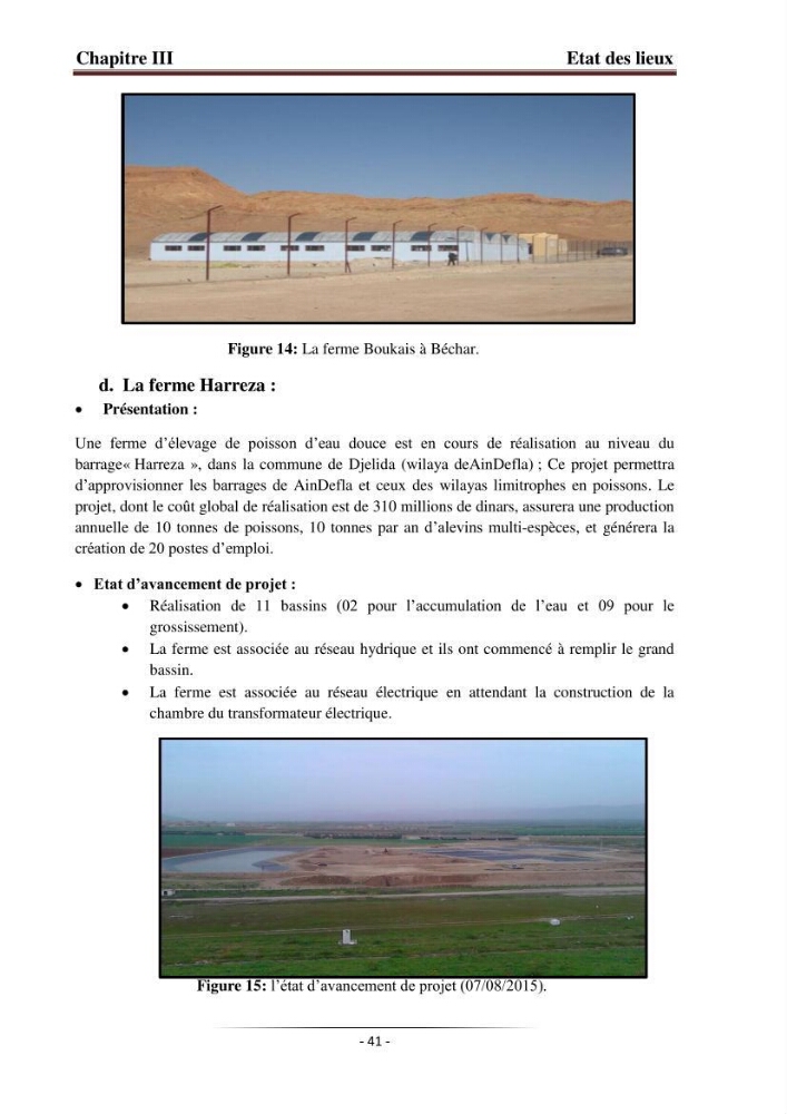 Développement de l\'aquaculture continentale: pisciculture,crevetticulture et pêche continentale en Algérie
