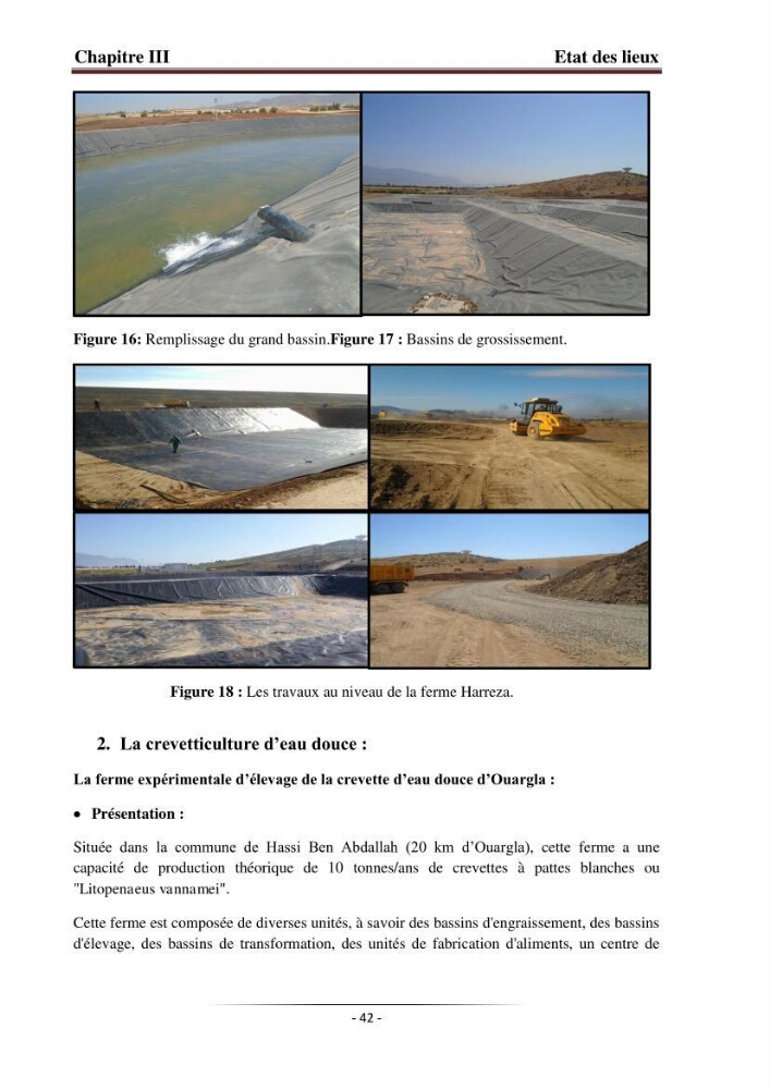 Développement de l\'aquaculture continentale: pisciculture,crevetticulture et pêche continentale en Algérie