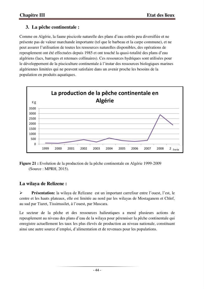 Développement de l\'aquaculture continentale: pisciculture,crevetticulture et pêche continentale en Algérie