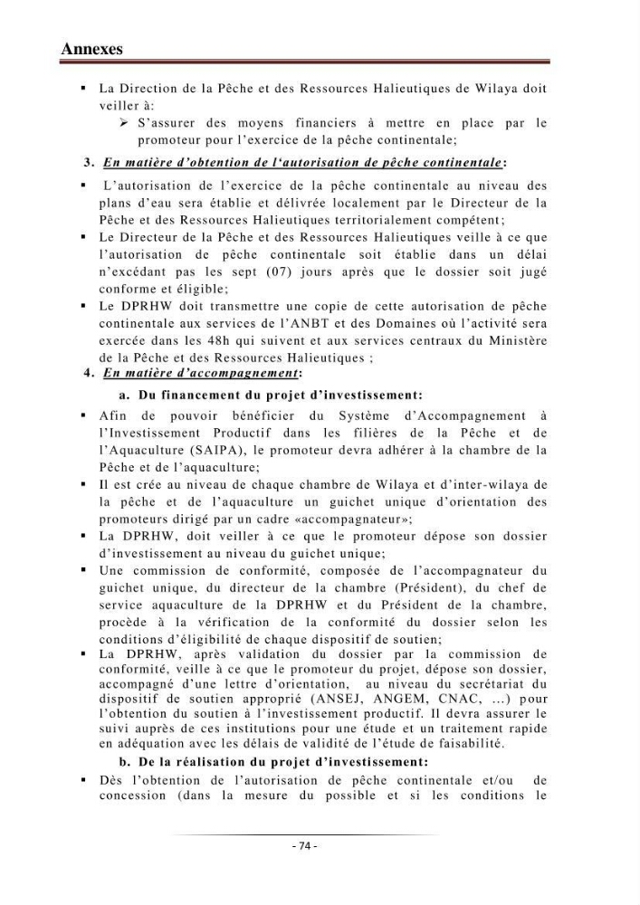 Développement de l\'aquaculture continentale: pisciculture,crevetticulture et pêche continentale en Algérie
