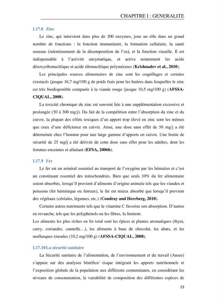 Evaluation du risque Sanitaire Assoié à la Consommation de la Daurade d’élevage Sparus aurata (Linnaeus ,1758)