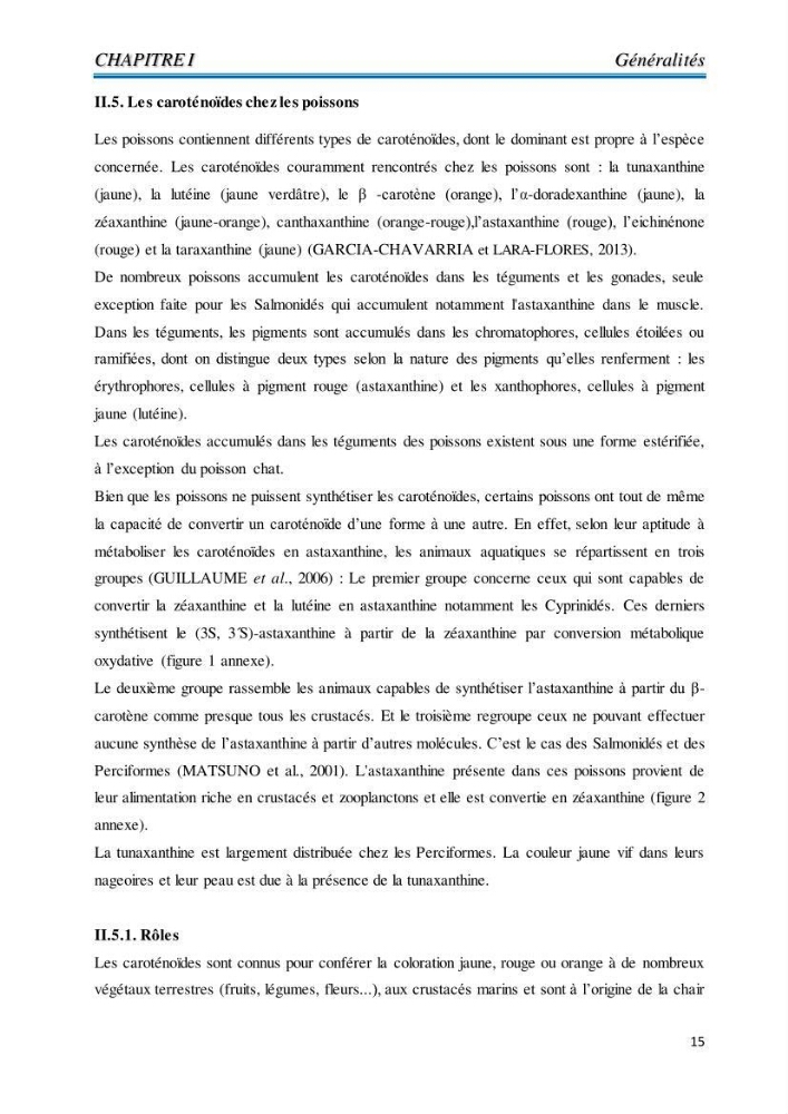 Contribution à l’élaboration d’un complément alimentaire algale destiné à l’amélioration de la pigmentation des poissons d’élevage :