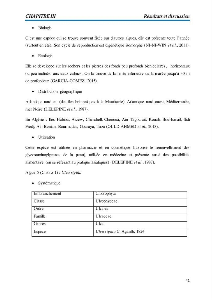 Contribution à l’élaboration d’un complément alimentaire algale destiné à l’amélioration de la pigmentation des poissons d’élevage :