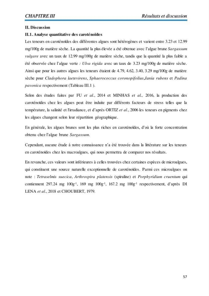 Contribution à l’élaboration d’un complément alimentaire algale destiné à l’amélioration de la pigmentation des poissons d’élevage :