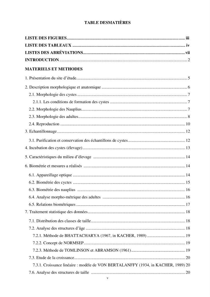 Mis en place des outils technologiques necessaires au developpement d\'un elevage d\'Artémia Salina du saline de Bethioua: