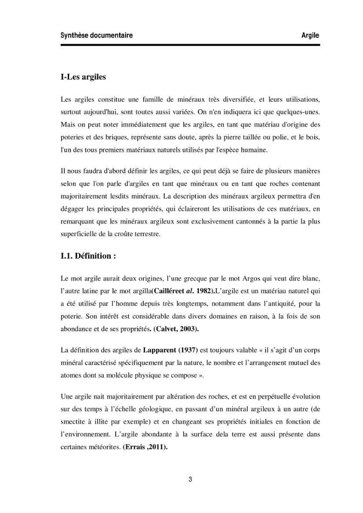 Elimination des métaux traces dans l\'eau par adsorption sur les matériaux argileux