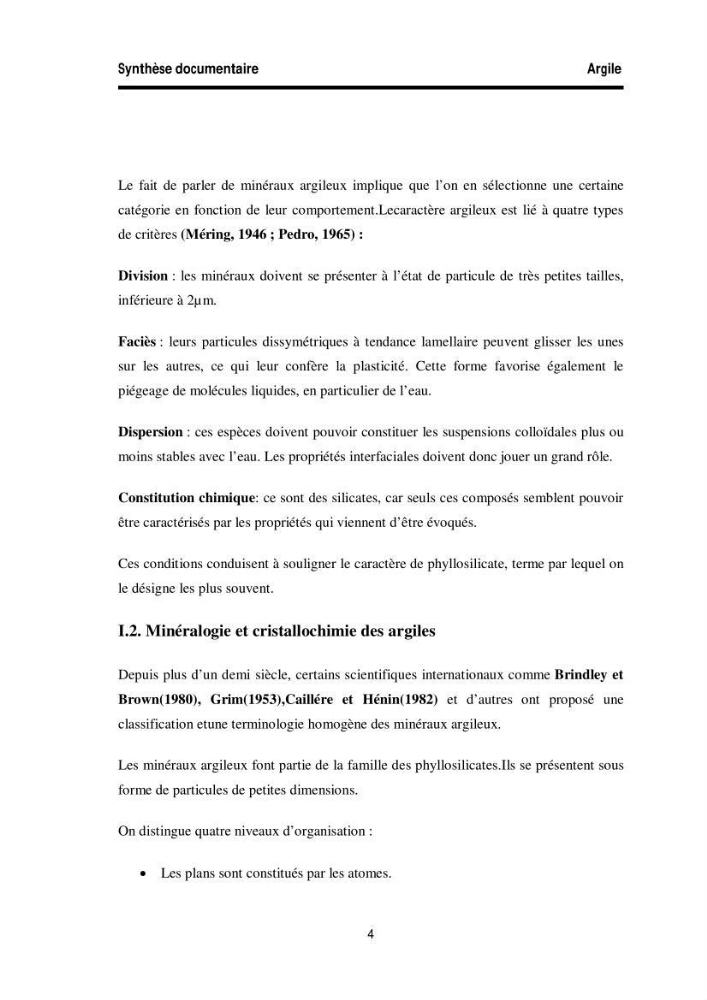 Elimination des métaux traces dans l\'eau par adsorption sur les matériaux argileux