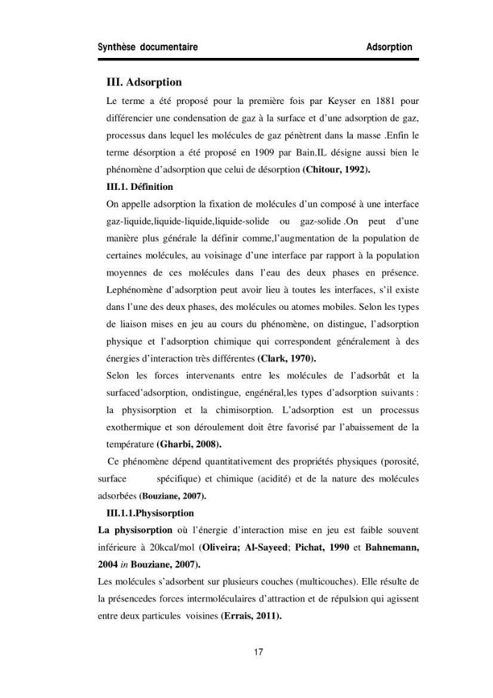 Elimination des métaux traces dans l\'eau par adsorption sur les matériaux argileux