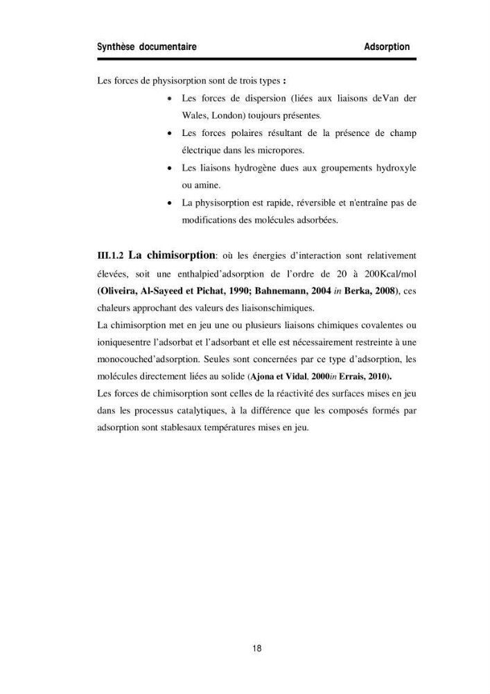 Elimination des métaux traces dans l\'eau par adsorption sur les matériaux argileux