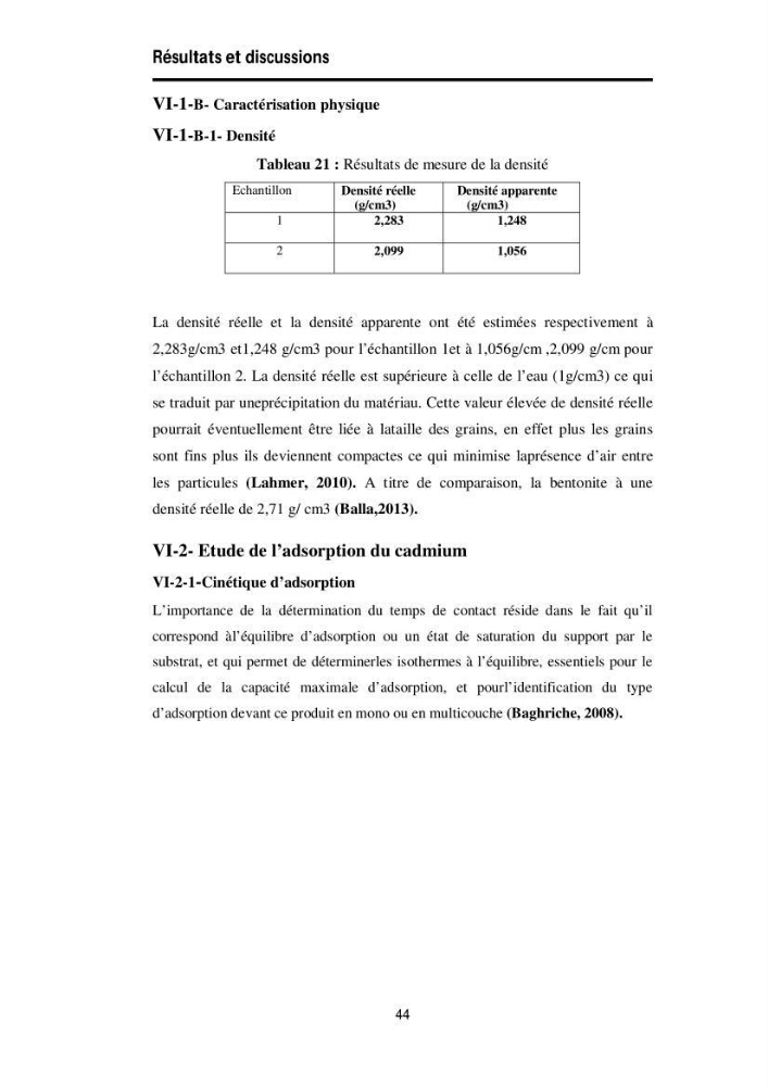Elimination des métaux traces dans l\'eau par adsorption sur les matériaux argileux
