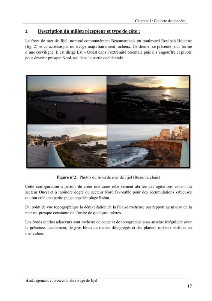 Aménagement et protection du rivage de Jijel:
