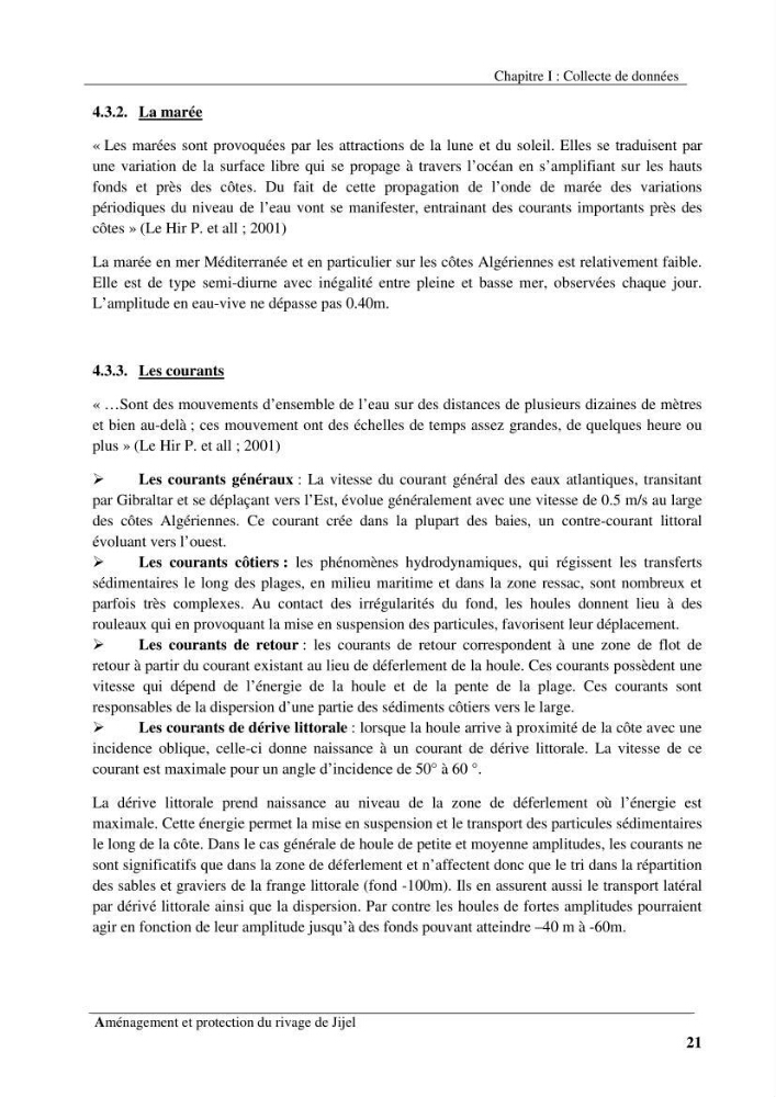 Aménagement et protection du rivage de Jijel: