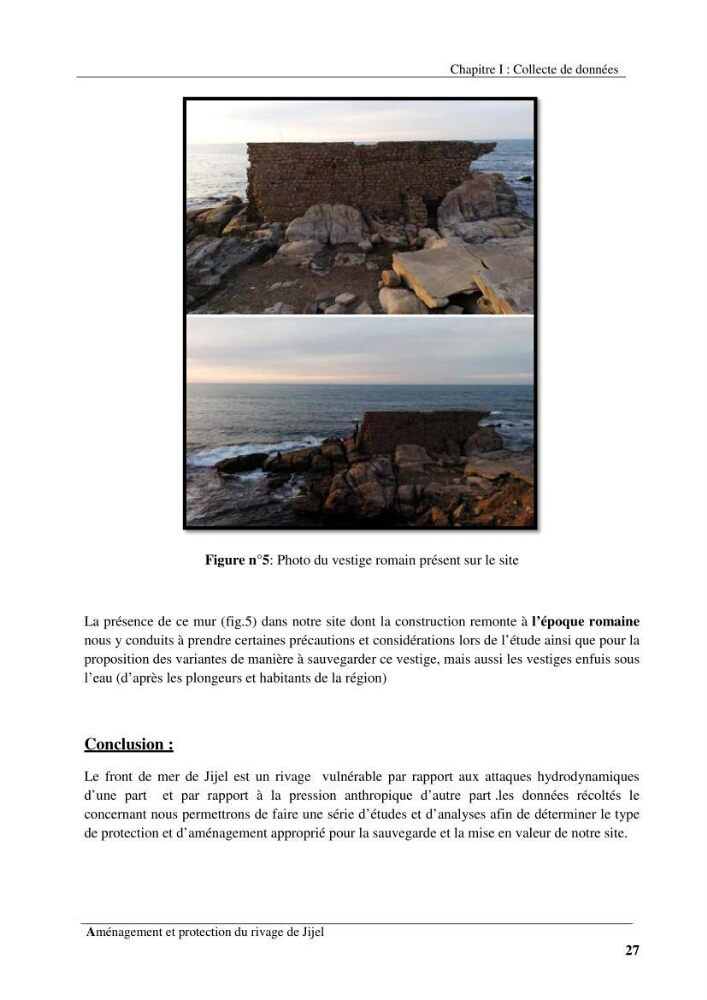 Aménagement et protection du rivage de Jijel: