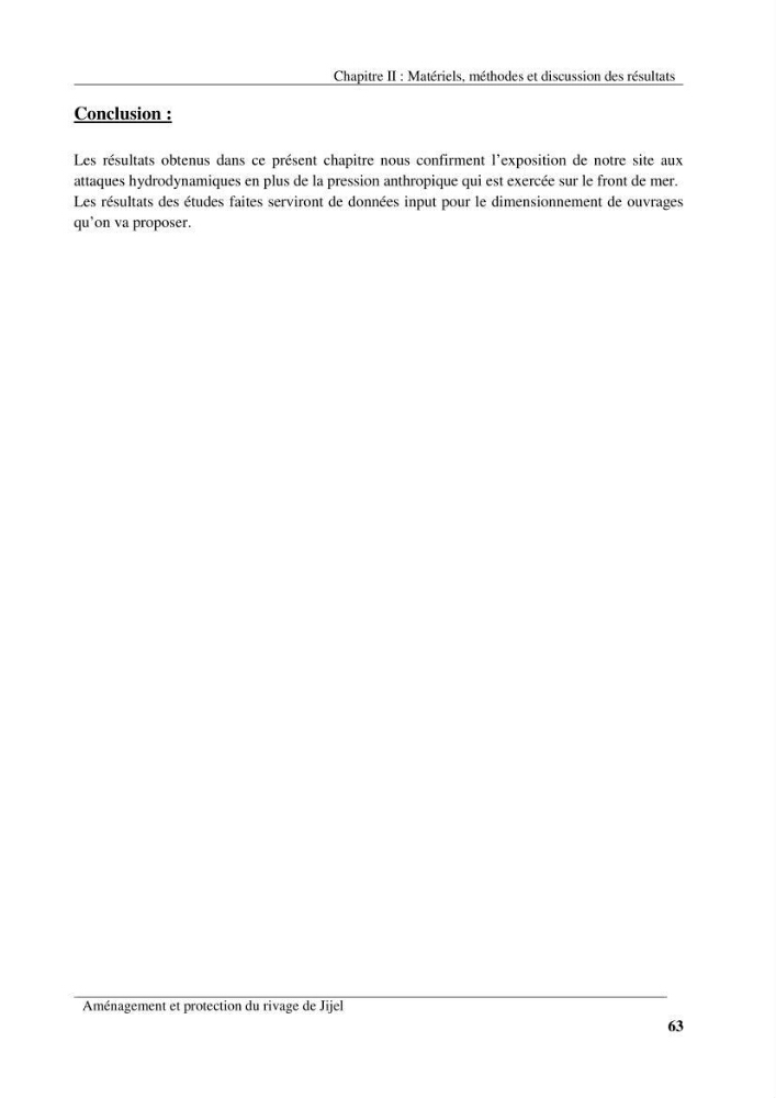 Aménagement et protection du rivage de Jijel: