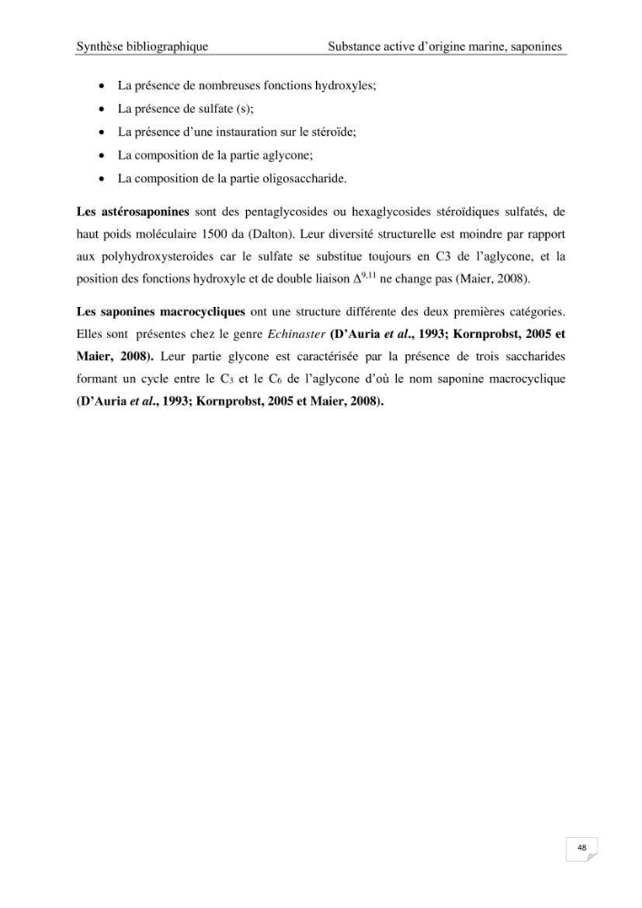 Optimisation des conditions d’extraction par micro-ondes et ultrasons des saponines et des caroténoïdes de deux Échinodermes Astéroidea de la marge algérienne (Echinaster sepositus et Ophidiaster ophidianus) et étude de leurs activités biologiques