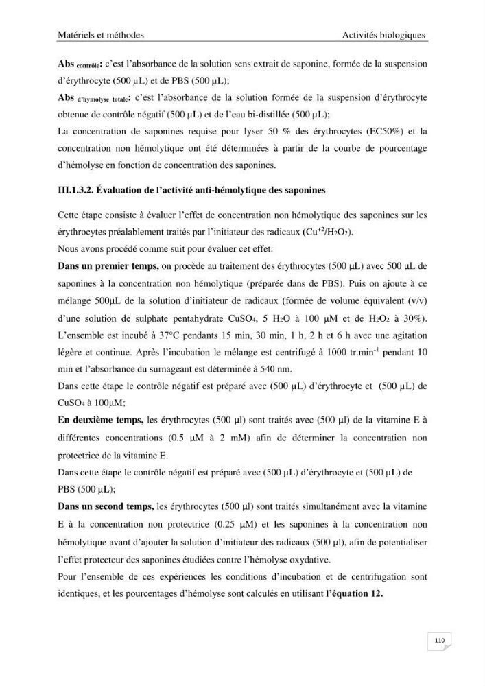 Optimisation des conditions d’extraction par micro-ondes et ultrasons des saponines et des caroténoïdes de deux Échinodermes Astéroidea de la marge algérienne (Echinaster sepositus et Ophidiaster ophidianus) et étude de leurs activités biologiques