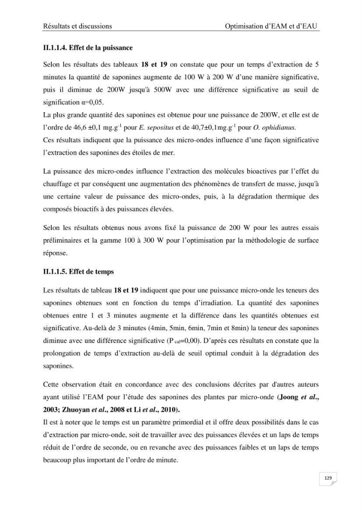 Optimisation des conditions d’extraction par micro-ondes et ultrasons des saponines et des caroténoïdes de deux Échinodermes Astéroidea de la marge algérienne (Echinaster sepositus et Ophidiaster ophidianus) et étude de leurs activités biologiques