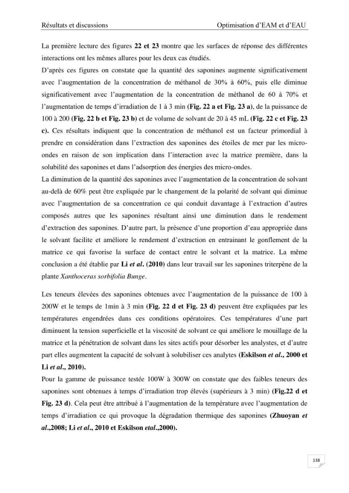 Optimisation des conditions d’extraction par micro-ondes et ultrasons des saponines et des caroténoïdes de deux Échinodermes Astéroidea de la marge algérienne (Echinaster sepositus et Ophidiaster ophidianus) et étude de leurs activités biologiques