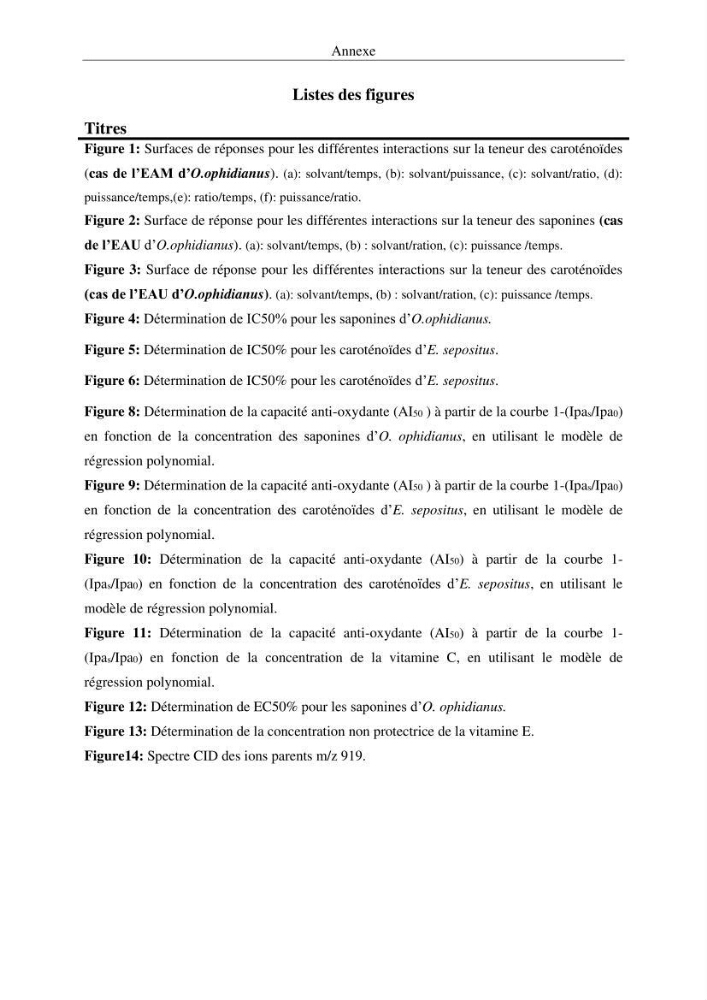 Optimisation des conditions d’extraction par micro-ondes et ultrasons des saponines et des caroténoïdes de deux Échinodermes Astéroidea de la marge algérienne (Echinaster sepositus et Ophidiaster ophidianus) et étude de leurs activités biologiques