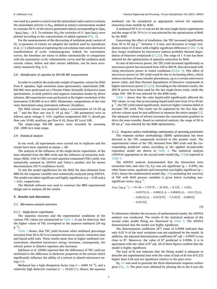 Optimisation des conditions d’extraction par micro-ondes et ultrasons des saponines et des caroténoïdes de deux Échinodermes Astéroidea de la marge algérienne (Echinaster sepositus et Ophidiaster ophidianus) et étude de leurs activités biologiques