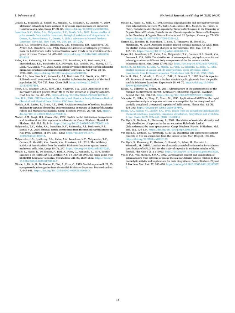Optimisation des conditions d’extraction par micro-ondes et ultrasons des saponines et des caroténoïdes de deux Échinodermes Astéroidea de la marge algérienne (Echinaster sepositus et Ophidiaster ophidianus) et étude de leurs activités biologiques