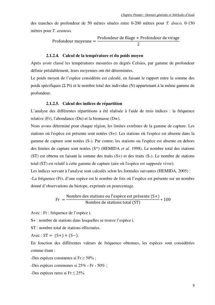 Contribution à la famille des Trachinidae (Osteichthyens, Perciformes)dans le bassin algérien