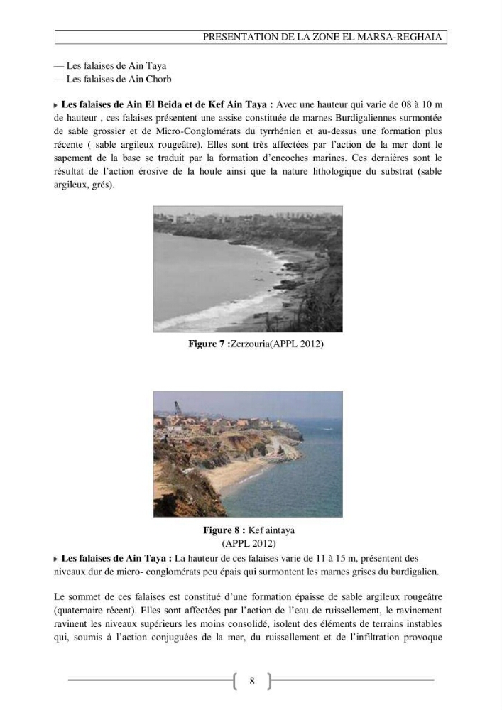 Approche empirique du contexte de gestion de la zone côtière El Marsa - Réghaia