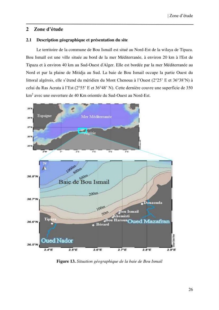 Conception des algorithmes empiriques pour l\'estimation de la chlorophylle-a et la turbidité dans la baie de Bou-Ismail:
