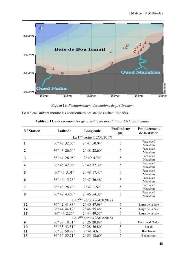 Conception des algorithmes empiriques pour l\'estimation de la chlorophylle-a et la turbidité dans la baie de Bou-Ismail: