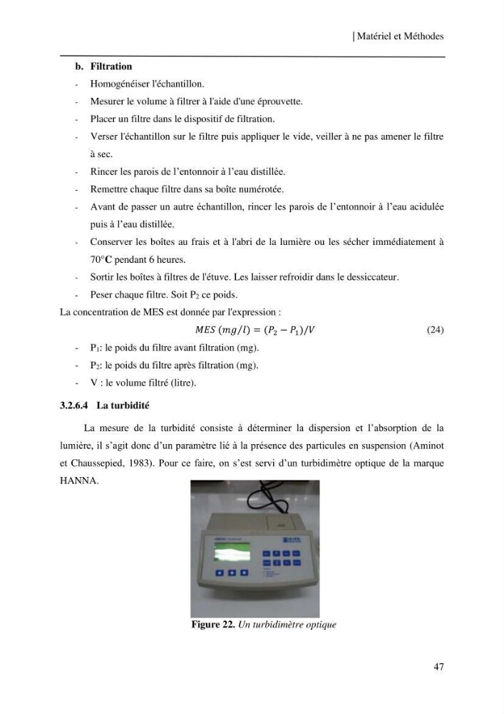 Conception des algorithmes empiriques pour l\'estimation de la chlorophylle-a et la turbidité dans la baie de Bou-Ismail:
