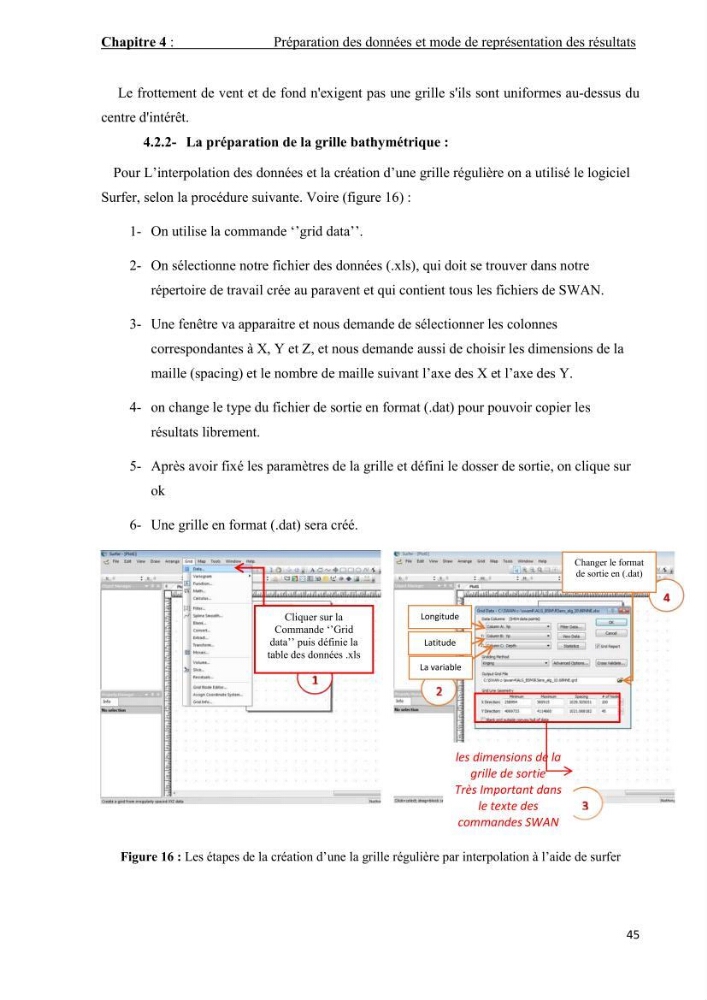 Contribution à la recherche des zones à fort potentiel d\'énergie houlomotrice à base d\'un modèle hydrodynamique