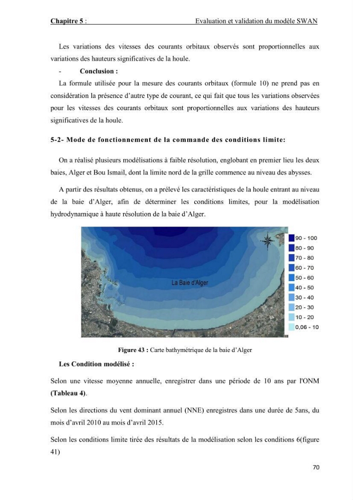 Contribution à la recherche des zones à fort potentiel d\'énergie houlomotrice à base d\'un modèle hydrodynamique