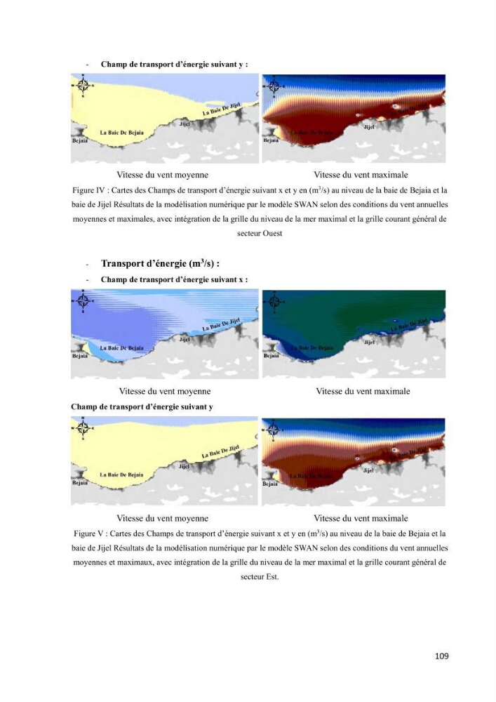 Contribution à la recherche des zones à fort potentiel d\'énergie houlomotrice à base d\'un modèle hydrodynamique