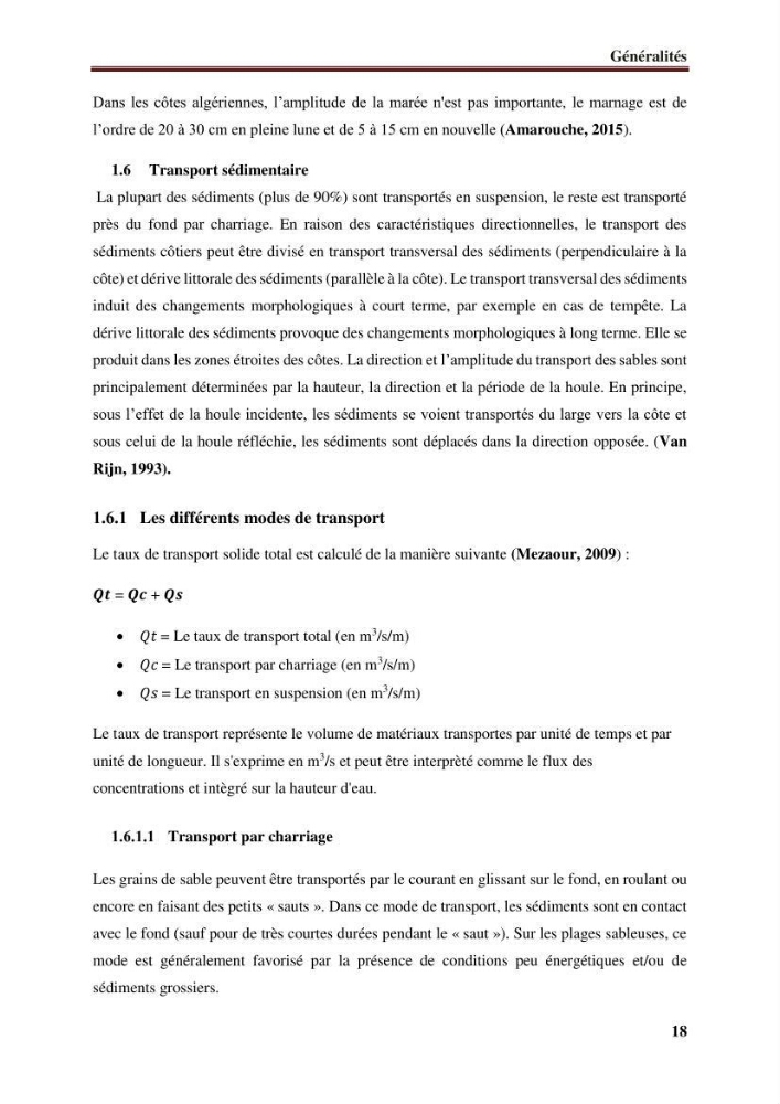 Impact des infrastructures de protection littorale sur l’évolution morphodynamique de la région centre de la baie d’Alger « site des Sablettes : la grande plage »: