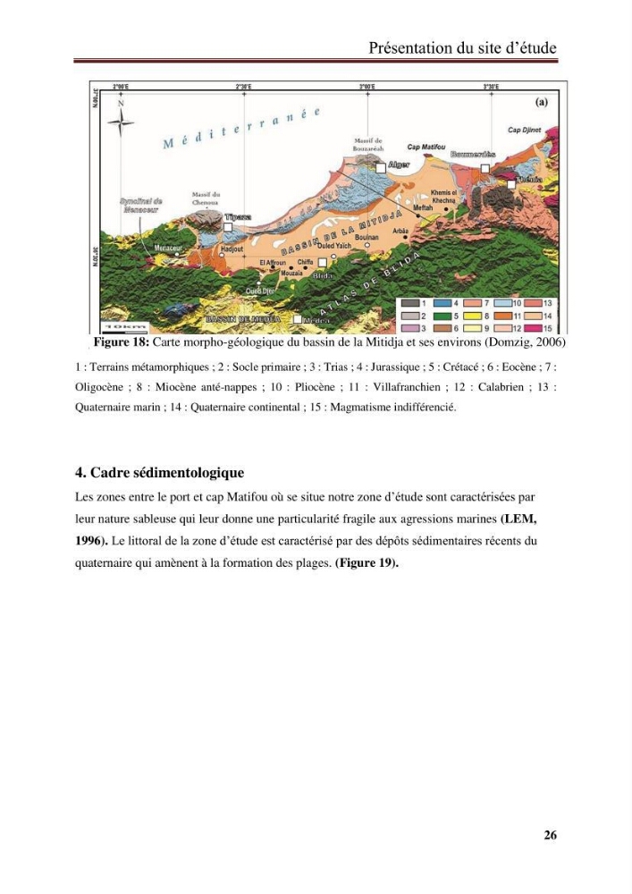 Impact des infrastructures de protection littorale sur l’évolution morphodynamique de la région centre de la baie d’Alger « site des Sablettes : la grande plage »: