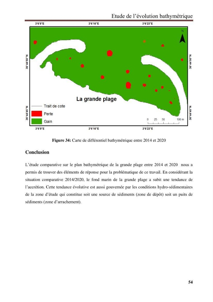 Impact des infrastructures de protection littorale sur l’évolution morphodynamique de la région centre de la baie d’Alger « site des Sablettes : la grande plage »: