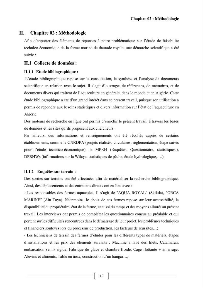 Etude Technico-économique et écologique de contribution des projets aqucoles au dévloppment durable en Algérie