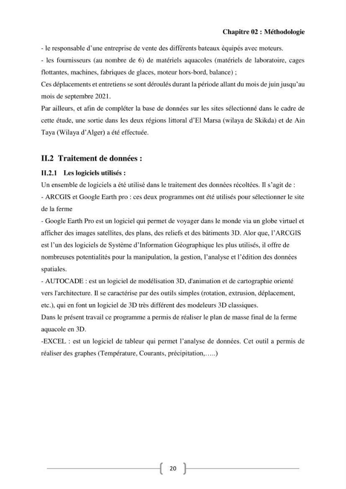 Etude Technico-économique et écologique de contribution des projets aqucoles au dévloppment durable en Algérie